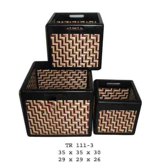 Bamboo & rattan basket