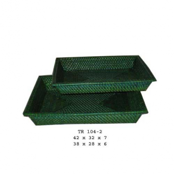 Bamboo & rattan tray