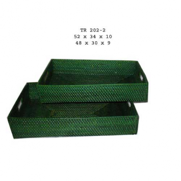 Bamboo & rattan tray
